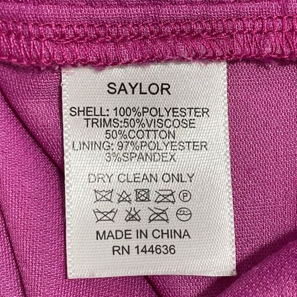 NWT SAYLOR Aurelie Pink Velvet Mini Dress Size XS - Picture 11 of 11